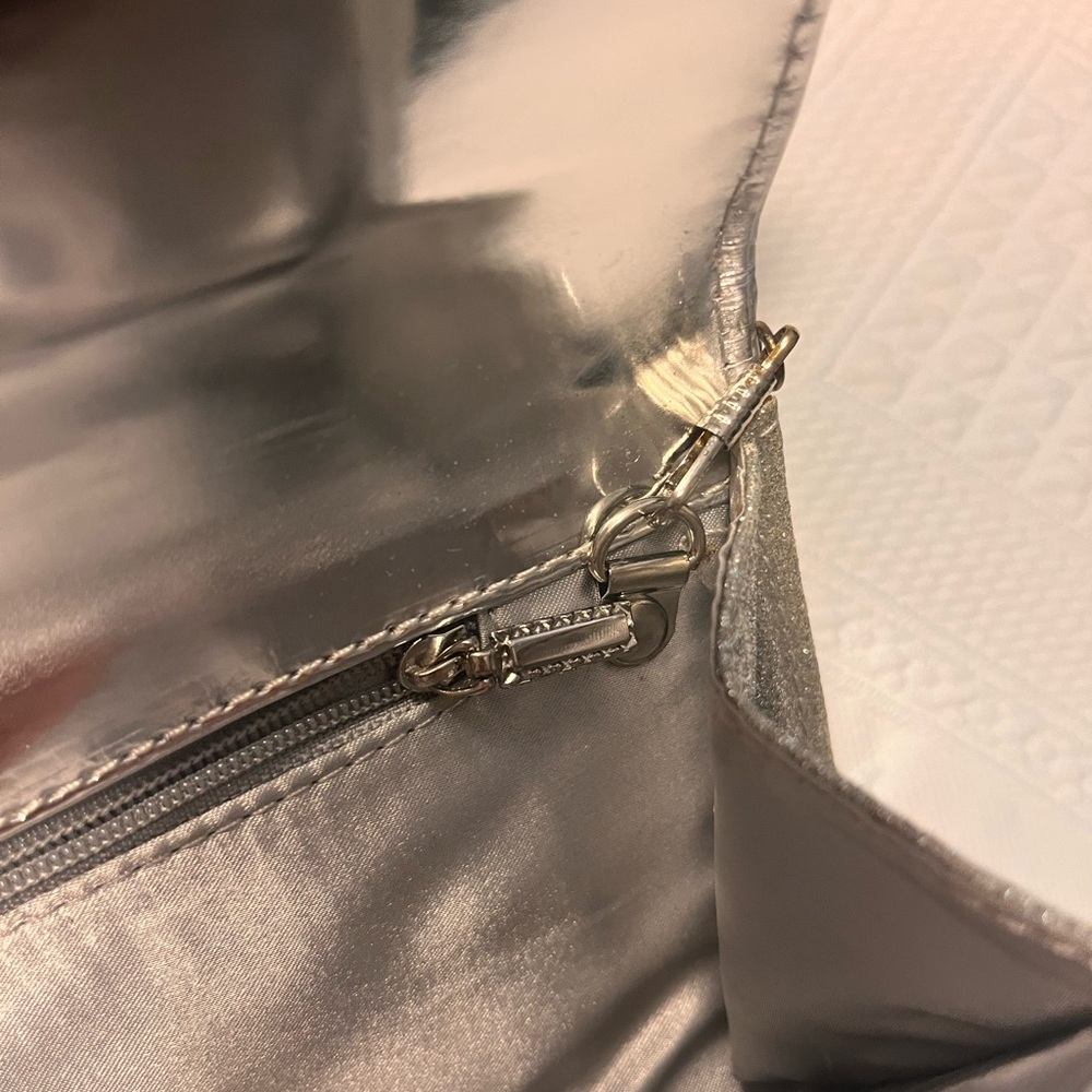 Sold…Aldo beautiful silver clutch or crossbody purse - Picture 14 of 16